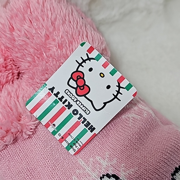 Hello Kitty Christmas Slipper Socks Shoe size 4-10 - Picture 3 of 4